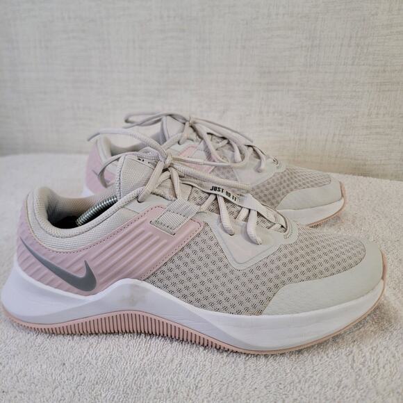 Nike MC Trainer Shoes Womens 9.5 White Pink Athletic Training Running Sneakers - Picture 6 of 10